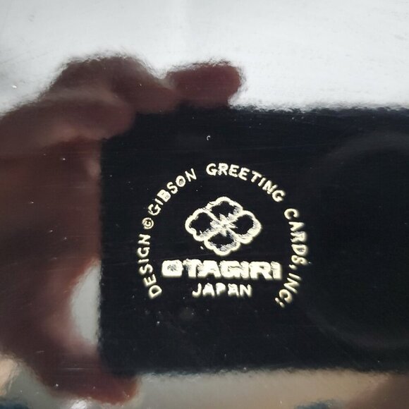 Black Lacquer Serving Tray Hummingbird Flower Goldtone Accents Japan Otagiri - Picture 5 of 5